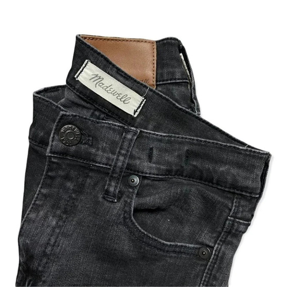 Madewell 9" High Riser Skinny Skinny Black Jeans  Size 25T - Picture 5 of 9